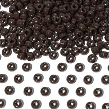 Imagem de Richbunnys 1000 contas de pônei de plástico multicoloridas a granel para artesanato, 6 * 11 mm cores sortidas contas de cabelo, incluindo preto, vermelho, azul, branco para fabricação de pulseiras