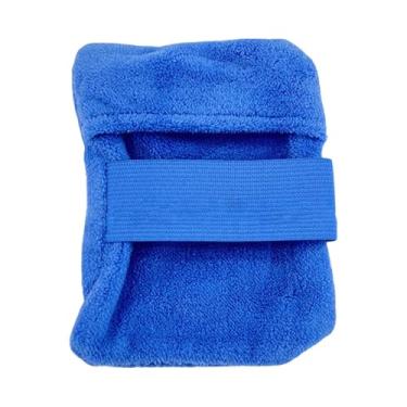 Imagem de OIIBWQ Bolsa para remoção de areia, luva para areia, limpador de lenços umedecidos leves e práticos, acessórios de praia para esportes aquáticos ao ar livre, Azul, L