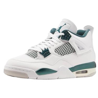 Imagem de Nike Jordan Air 4 retrô unissex adulto, Branco/Branco/Cinza Neutro/Verde Oxidado, 39
