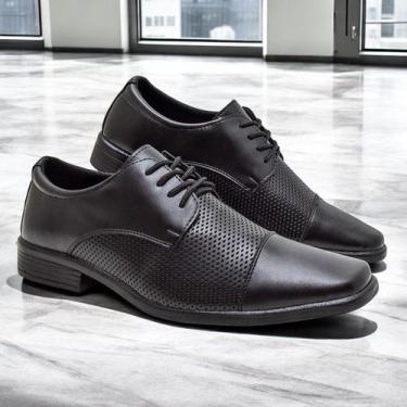 Imagem de Sapato Social Masculino Confortável Costurado Verniz Premium - Giolo, 