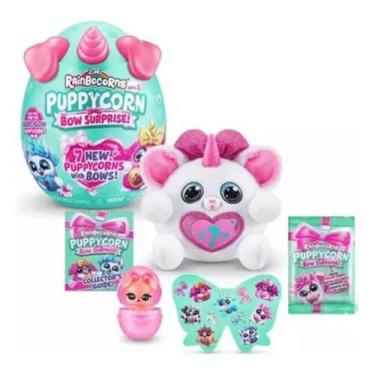 Imagem de Cachorro Pelúcia Rainbocorns Puppycorn Bow 7 Surpresas MC Original 1ma