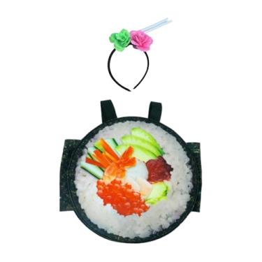 Imagem de KiBcsLic Fantasia de Halloween Sushi, Vestido de Fantasia Único para Festas, Performance de Palco e Feriado, Tamanho Infantil