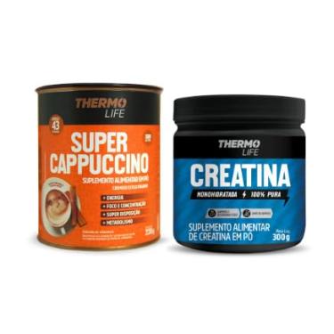 Imagem de Kit Energia e Força - Super Cappuccino 220g + Creatina 300g + Mixer