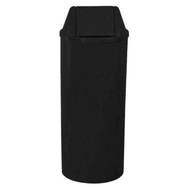 Imagem de Lixeira De Plástico Preta 50cm Com Tampa 22 Litros - E12a-eb12 - Jsn Cesto Plastico Com Tampa Preta 50cm - Eb12p - Jsn