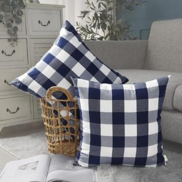 Imagem de Conjunto de 2 capas de almofadas decorativas CARRIE HOME 18x18 em azul