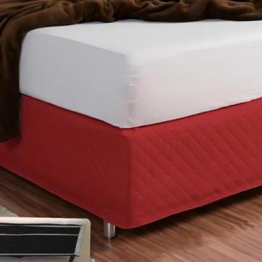 Imagem de Saia Para Cama Box Tamanho Casal Padrão Matelado Ultrassônico Varias C