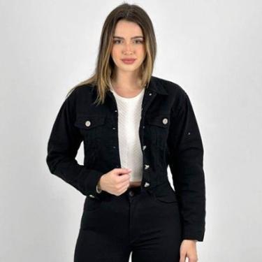 Imagem de Jaqueta Six One Curta em Sarja com Botão Feminina-Feminino