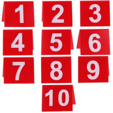 Imagem de BUGUUYO Cartões numéricos de mesa de acrílico 1-25 cartões de barraca dupla face para festa de casamento restaurante