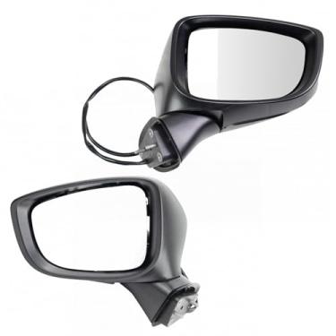 Imagem de TRQ Espelho retrovisor lateral Power Turn Signal Paint para combinar com o par para Toyota Yaris iA 2017-2018 Scion iA 2016 New