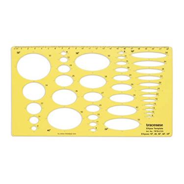 Imagem de Traceease Estêncil de desenho geométrico de elipse, régua de medição de modelo