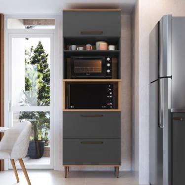 Imagem de Armário Torre Quente 2 Fornos 1 Porta 2 Gavetões Isabelle - Delmarco M