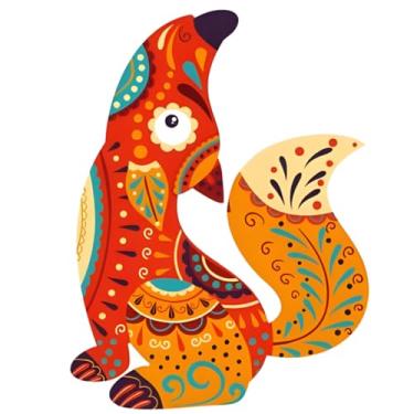 Imagem de Quebra-Cabeça 3D MDF Infantil Colorido – Raposa Mágica | Puzzle Decorativo e Brinquedo Educativo para Crianças