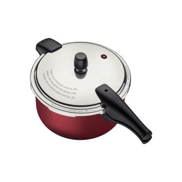 Imagem de Panela De Pressão Tramontina Vancouver Antiaderente Starflon Max Vermelho 24 Cm 6 L Tramontina