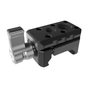 Imagem de NonMiFyR Kit de expansão para gaiola de câmera, braçadeira de trilho, montagem de 1/4" e 3/8", extensão para gaiola de vídeo, 3.2 X 1.85 X 2 Cm