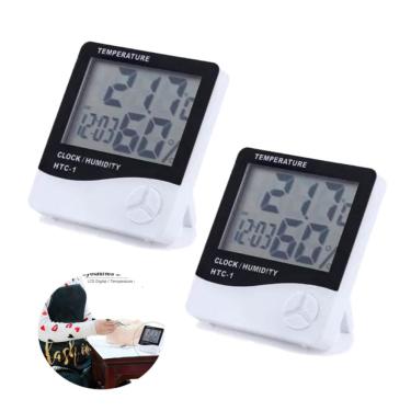 Imagem de Termo-higrômetro X2 Termômetro Ambiental Digital