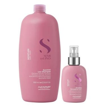 Imagem de Kit Alfaparf Semi Di Lino Moisture - Shampoo 1L + Fluído 125ml
