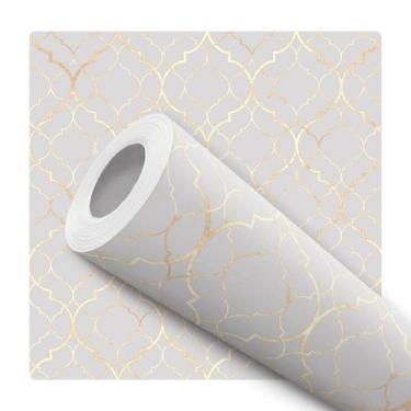 Imagem de Papel De Parede Adesivo Lavável Provençal Dourado Luxo - Deliquadros, 