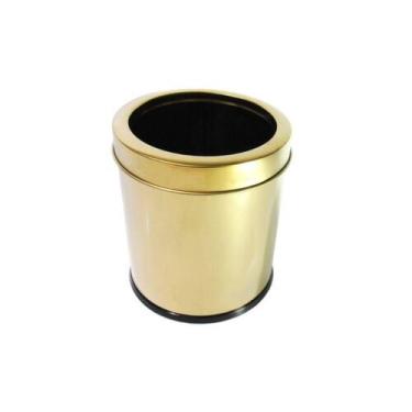 Imagem de Lixeira Dourada em Aco Inox com Aro 5,4L - By Fineza