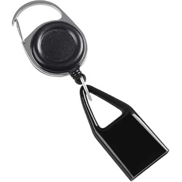 Imagem de Clipe de isqueiro para calças, cinto retrátil preto, capa de isqueiro retrátil antiperda, cinto para chaveiro, guia de isqueiro para pesca, caminhadas, capa protetora para acampamento, guia de