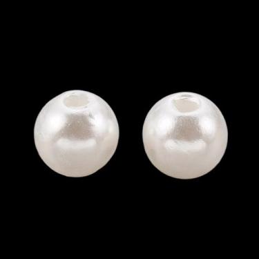 Imagem de 200 peças de contas de plástico de 6 mm cor de renda antiga contas de plástico ABS redondas para fazer joias faça você mesmo, colar, pulseira, brinco, chaveiro, acessórios, decorações de casa, jardim