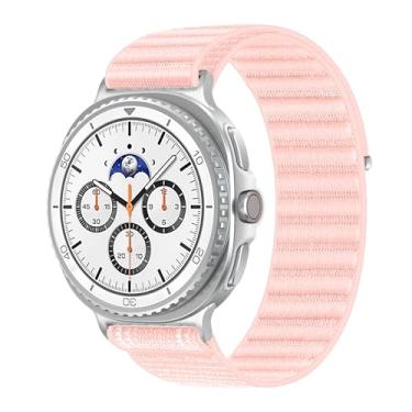 Imagem de Pulseiras elásticas para Samsung Galaxy Watch 8 de 40 mm e 44 mm/Watch 8 Classic 46 mm masculino e feminino, fivela de paraquedas, tecido elástico, pulseira esportiva de nylon para Samsung Watch 8 40