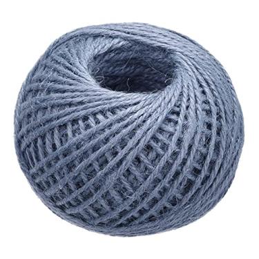 Imagem de Fio de juta de 2 mm, corda de juta, cordão de juta natural cinza para artesanato faça você mesmo, jardinagem, agrupamento, decoração de casa