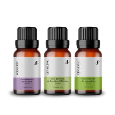 Imagem de Kit Aromaterapia Relax & Purificação Dermopac – Óleos Essenciais de Lavanda, Eucalipto Citriodora e Lemongrass 100% Puros