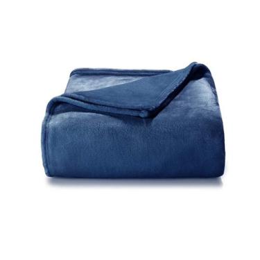 Imagem de Manta e Cobertor Infantil Solteiro Döhler Elise Microfibra, Azul
