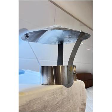 Imagem de Tampa De Chuva Galvanizada, Tampa De Chaminé De Cone, Tampas De Chaminé De Lareira, Tampa De Chaminé, Tampa De Chuva De Cone De Chaminé Galvanizada, Para Ta, d13cm*30cm/5.12in*11.81in