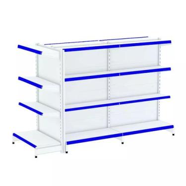 Imagem de Gondola Centro 137 Fit Ate 2 Metros 1 Ponta Branco 20b Pe Azul - AMAPÁ