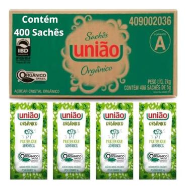 Imagem de Açúcar União Orgânico Sachê 400 unidades de 5g