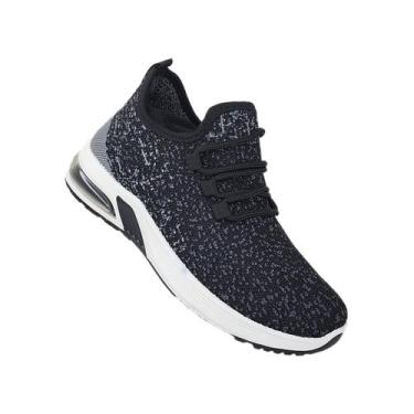 Imagem de Tênis esportivos de corrida femininos preto/cinza 3207 - Lightbek Offi