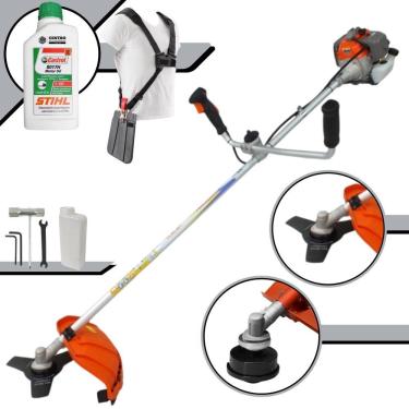Imagem de Roçadeira Profissional Lateral Vulcan Vr330p À Gasolina 2t 33cc 1,2hp + Óleo Castrol Stihl 2 Tempos 500ml