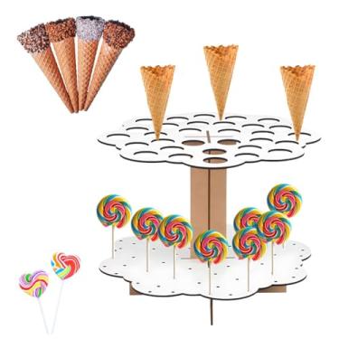 Imagem de Display Suporte Duplo MDF Porta Pirulitos e Tubetes Organizador de Festa Decorativo OPPS®