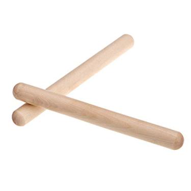 Imagem de Par de Baquetas Ritmo Betula Branca Brinquedo Musical para Crianças Presente Instrumento Percussão Aprender