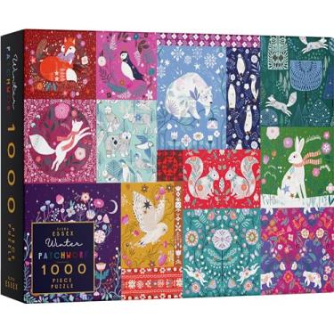 Imagem de Elena Essex Quebra-cabeça de Natal - patchwork de inverno, quebra-cabeças de 1000 peças para adultos, quebra-cabeças para adultos 1000, quebra-cabeça animal de inverno, tamanho 70 x 50 cm