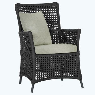 Imagem de Poltrona Igapó Alumínio Micro Pintura Preta Corda Náutica E3 Preto