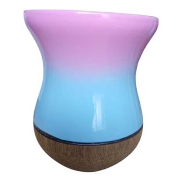 Imagem de Copos de Mate,Cuia Chimarrao Cuia de Madeira Imbuia Tratada para Chimarrão Premium(Rosinha e azul madeira)