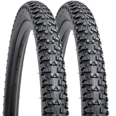 Imagem de YUNSCM 2 peças de pneus de mountain bike de 66 cm 26 x 2,10/52-559 compatíveis com pneus de bicicleta off-road 26 x 2,0 26 x 2,10 26 x 2,125 (Y-1484)