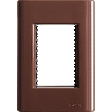 Imagem de Placa 3 Postos 4x2 Tramontina Giz Madeira Suporte Tramontina