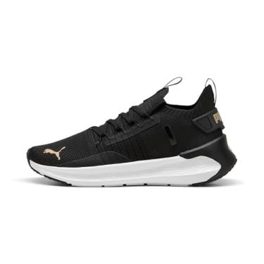 Imagem de PUMA Tênis de corrida feminino, Preto, dourado, 40