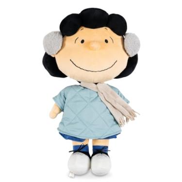 Imagem de Franco Casaco de inverno Peanuts Lucy, roupa de cama de Natal e férias de pelúcia super macia, travesseiro amigo (produto oficialmente licenciado)