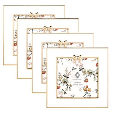 Imagem de Concepts Porta-retrato de metal esmaltado, elegante, decorativo, luxuoso, para presente, romântico, vintage, lembrança, casamento, aniversário, decoração de casa