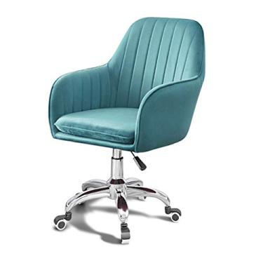Imagem de Cadeira de trabalho, cadeira de jogos, cadeira de mesa de computador, cadeira com rodas no meio das costas, veludo, ajustável, giratória, cadeira giratória s e s