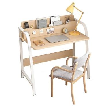 Imagem de ZDJZMGZ Mesa de computador mesa de escritório em casa pequena mesa de escritório para estudantes mesa de escrita simples mesa de canto para casa mesa de laptop com compartimento de armazenamento mesa