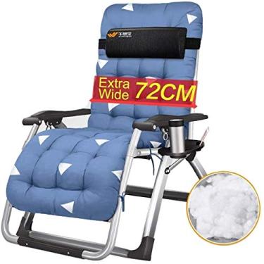 Imagem de Espreguiçadeiras de jardim, espreguiçadeiras dobráveis, espreguiçadeiras reclináveis, cadeira reclinável de jardim com gravidade zero, dobrável, portátil, com almofadas, cadeira de almoço (cor cinza