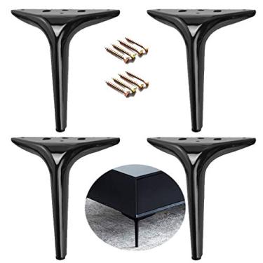 Imagem de ZJYWMM Conjunto de 4 pés de móveis de diamante triangular, pernas de armário de metal, pernas de armário, pernas de sofás DIY, pernas substituídas para cadeiras, bancos, mesa de café, suporte de TV