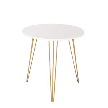 Imagem de Mesa lateral de sofá nórdico, sala de estar, mesa de ferro forjado, mesa de negociação simples, mesa redonda pequena, varanda, mesa de café, mesa de salão (cor: 01) (1)