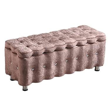 Imagem de Banqueta de armazenamento de assento, pufes para pés, banquinho de cama prático para família, banco de loja de roupas, entrada de sala de estar, banco para troca de sapatos, várias cores para escolher
