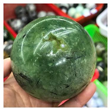Imagem de Cheio de textura 6-8 cm pedra preciosa natural prehnite quartzo bola cristal pedra de grapestone pedras preciosas decorativas e minerais pedras de quartzo (tamanho: 6-7 cm)